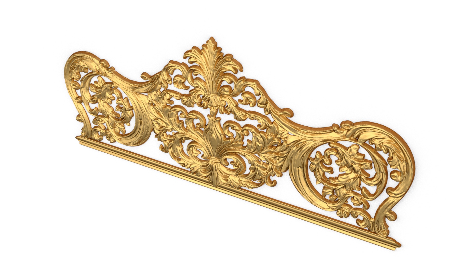 Classic Carved Bed 3D model 13 3D model_3