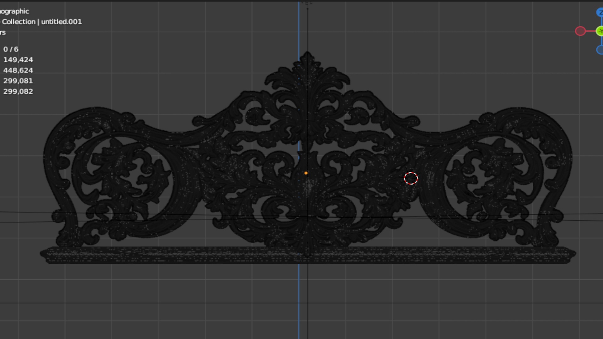 Classic Carved Bed 3D model 13 3D model_5