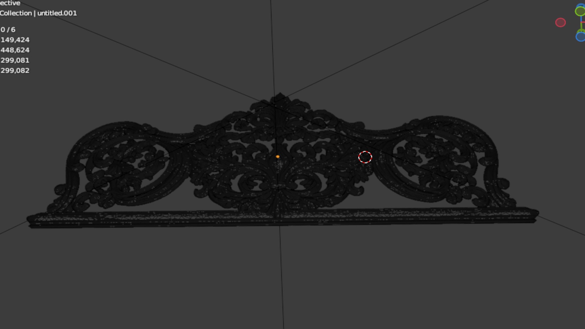 Classic Carved Bed 3D model 13 3D model_7