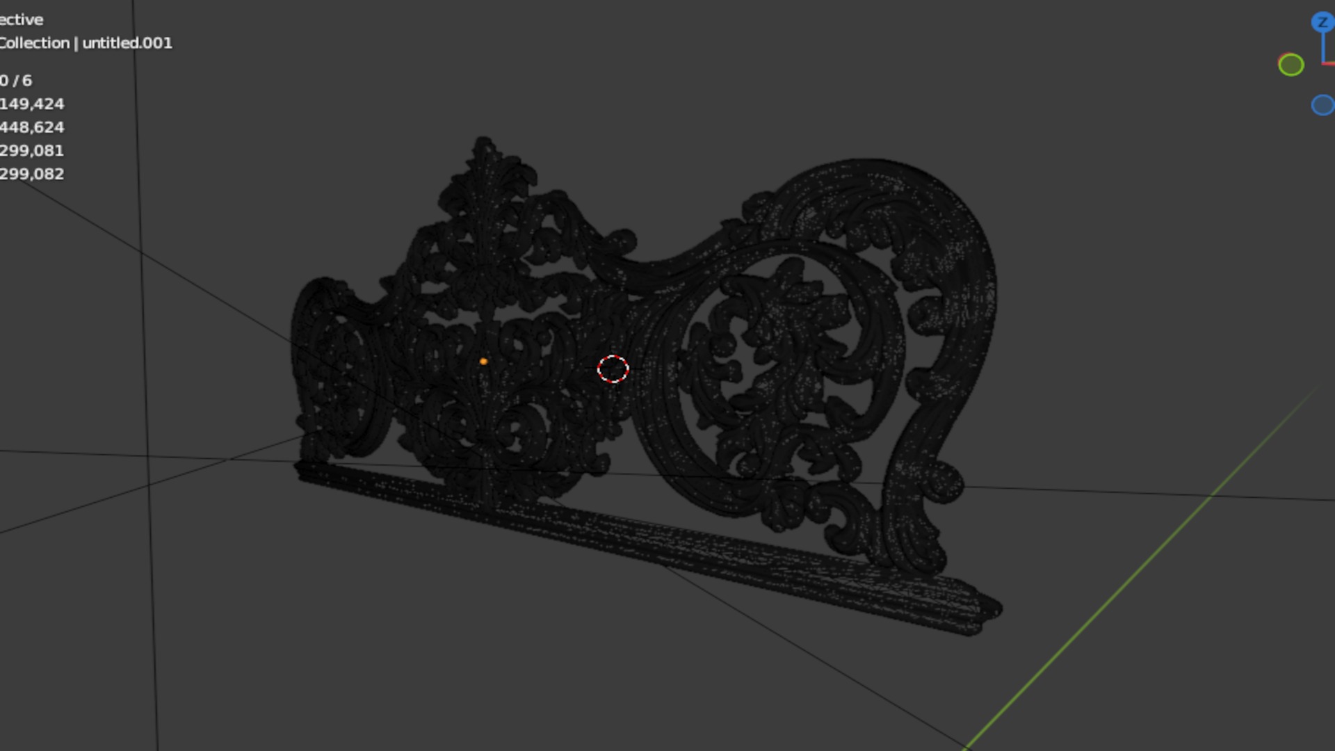 Classic Carved Bed 3D model 13 3D model_6