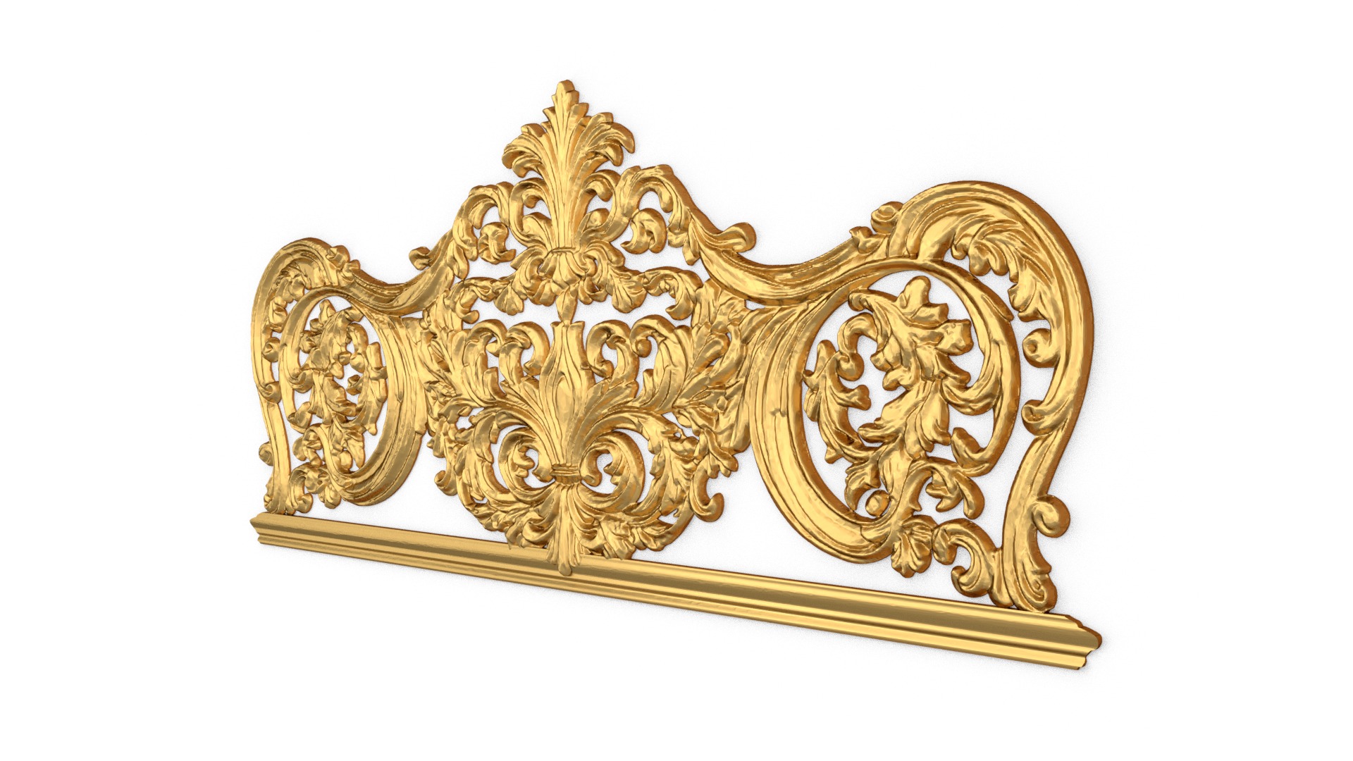 Classic Carved Bed 3D model 13 3D model_1