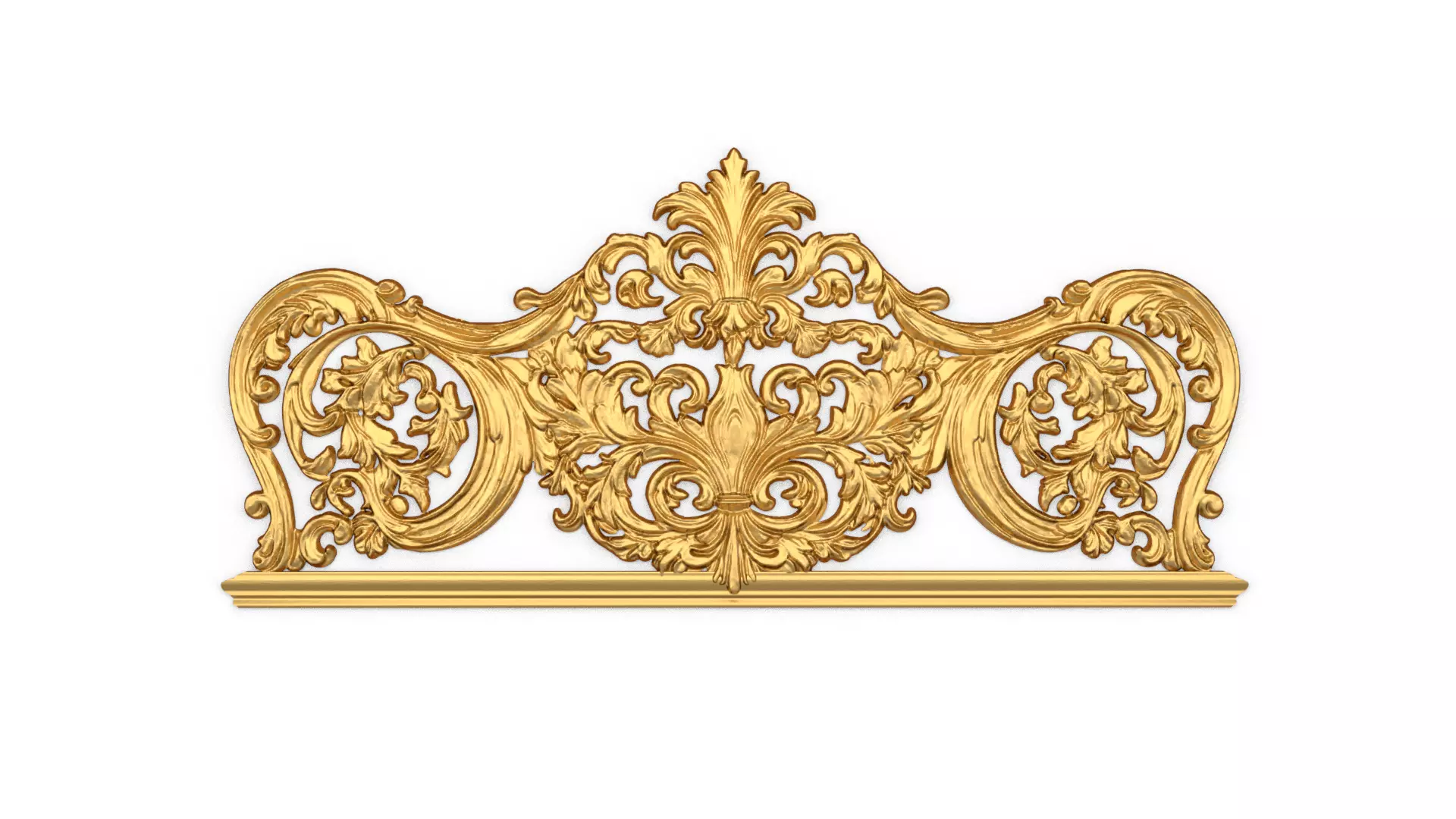 Classic Carved Bed 3D model 13 3D model_0