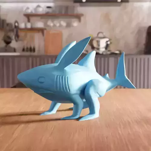 Bunny Shark Figure STL File - 158