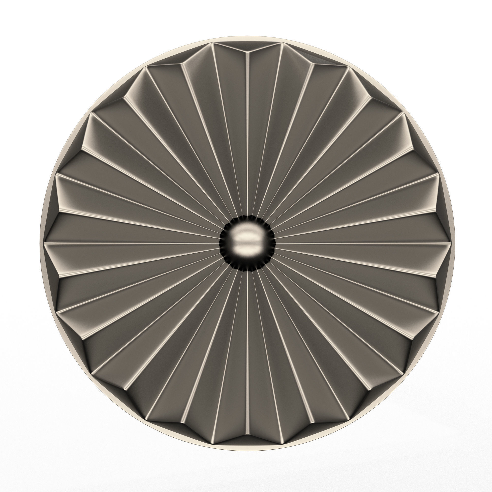 Classic Door Handle 01 Chrome Low-poly 3D model_3