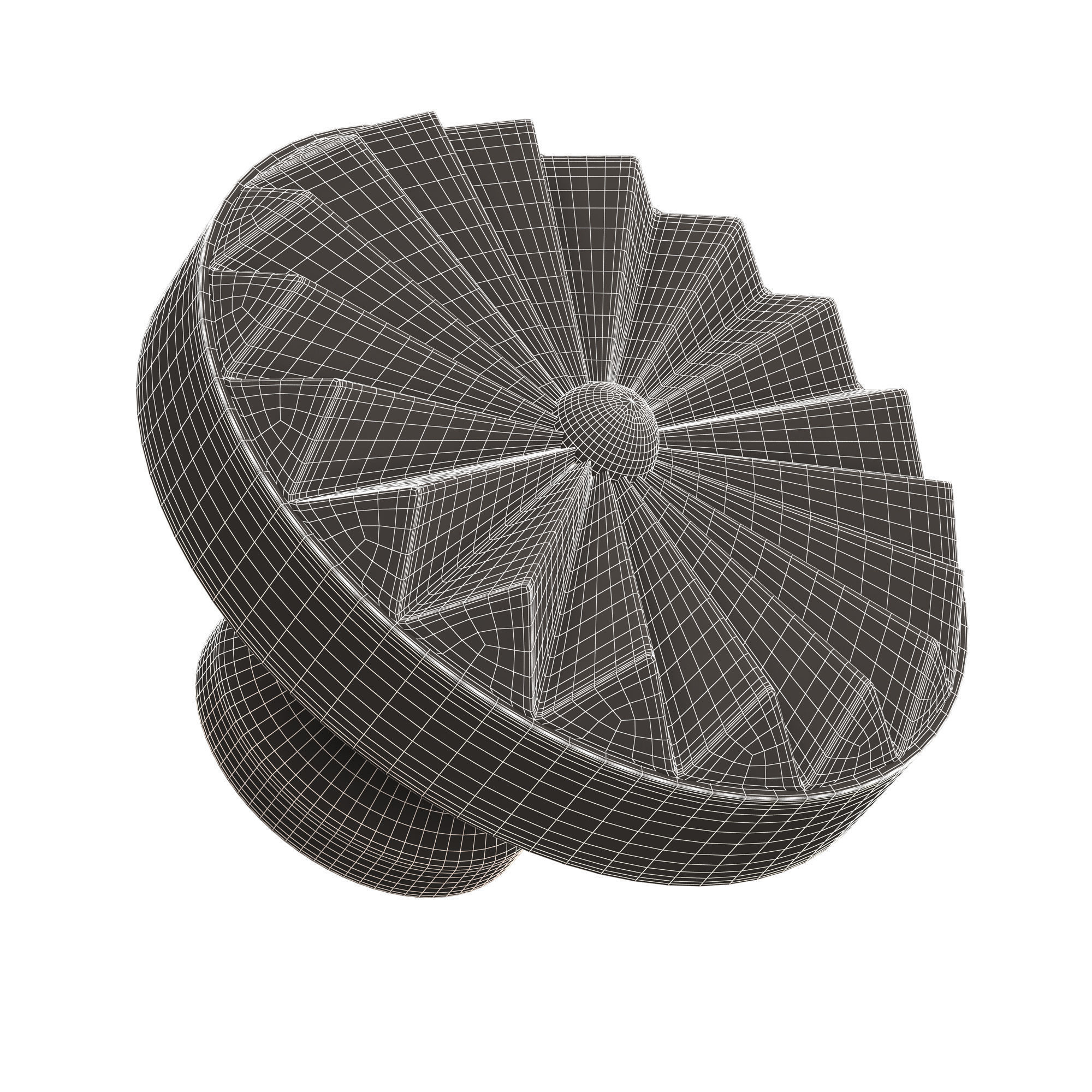 Classic Door Handle 01 Chrome Low-poly 3D model_12