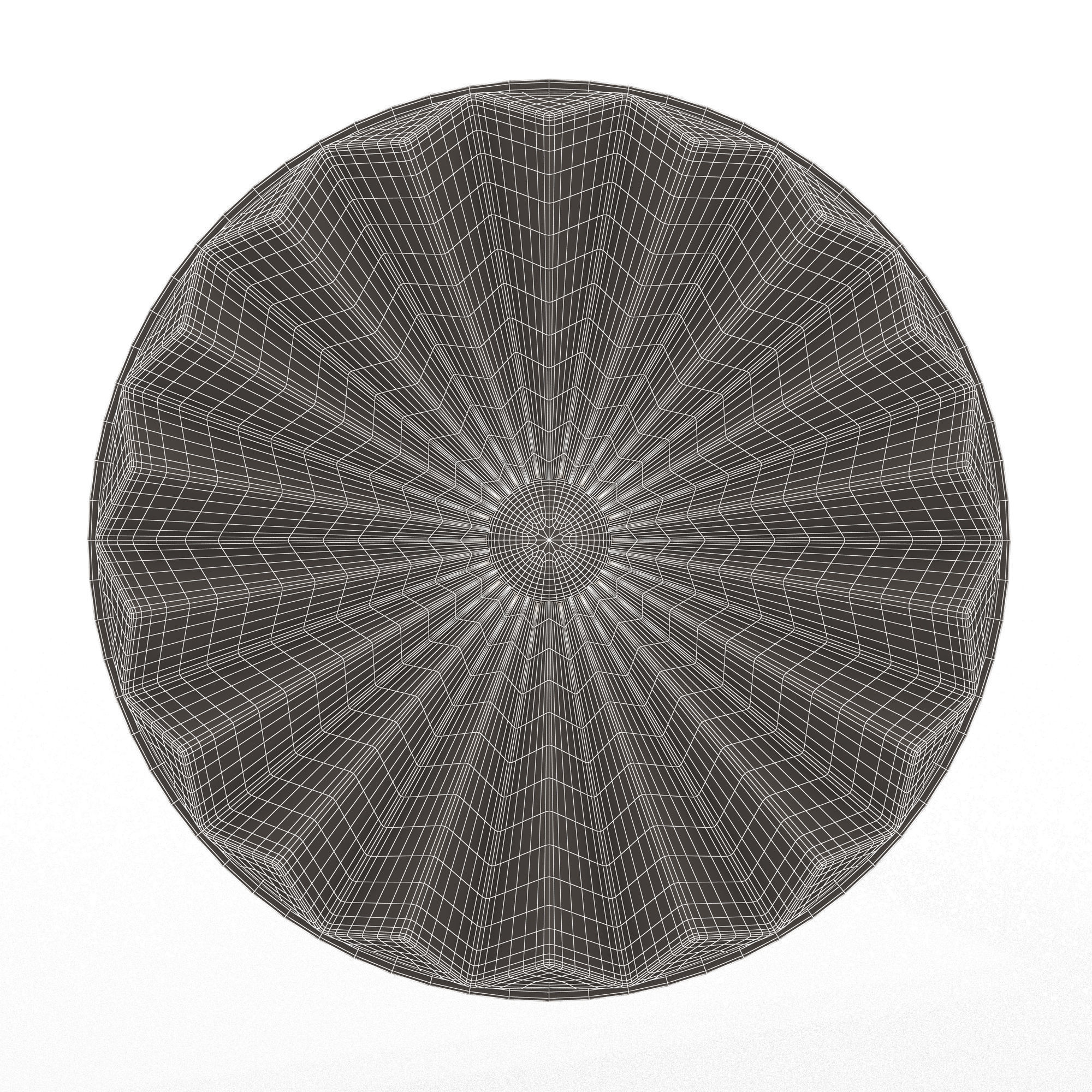 Classic Door Handle 01 Chrome Low-poly 3D model_6