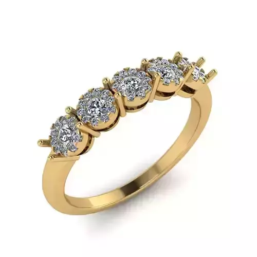 Women Diamond Ring 3dm STL  Render Details - EZ - 0018 3D print model