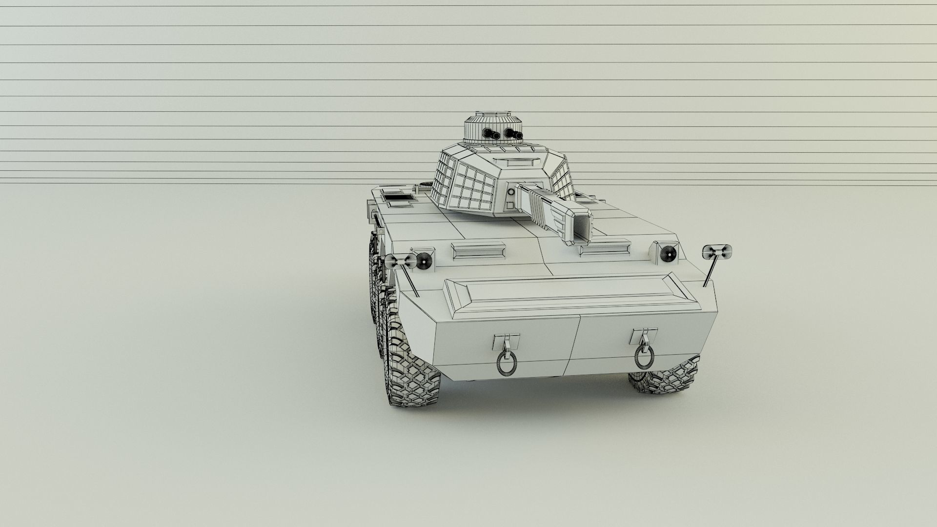 armored vehicle Mk2 tank 3D model_14