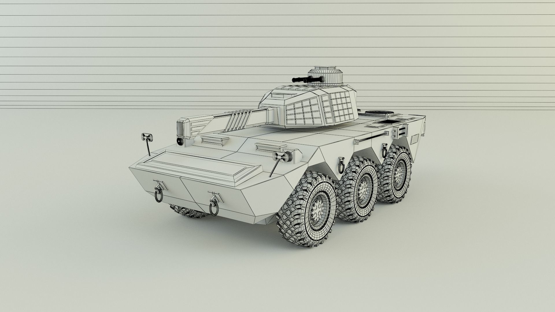 armored vehicle Mk2 tank 3D model_9