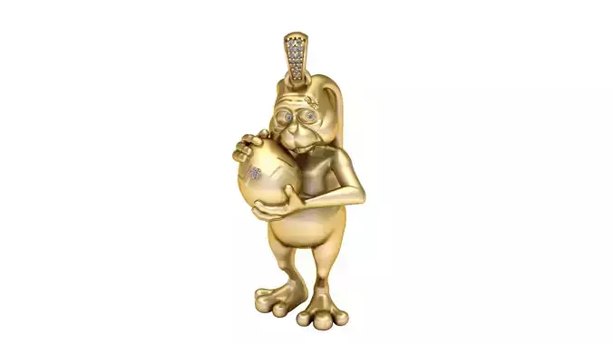 RABBIT AND EGG PENDANT 3D PRINTABLE MODEL 3D print model
