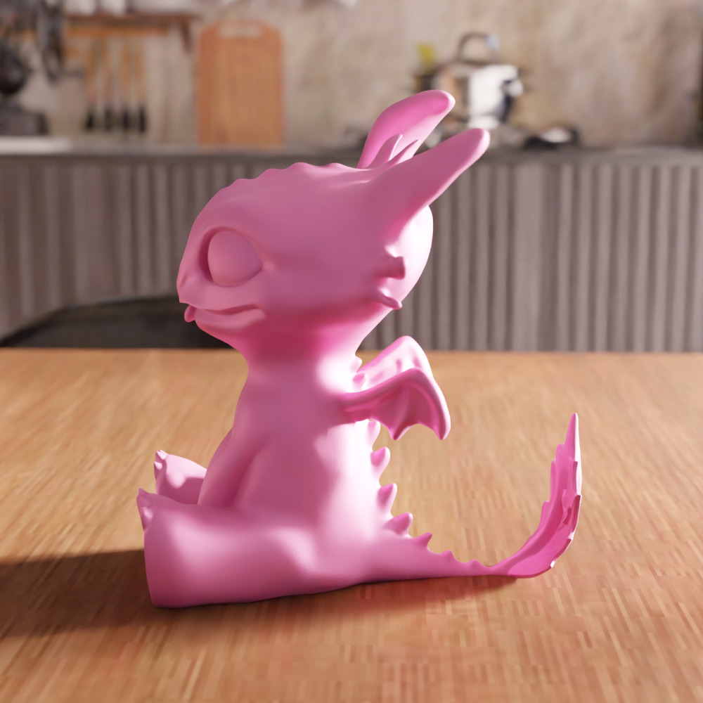 Toothless Dragon Figure STL File - 153 3D print model_1