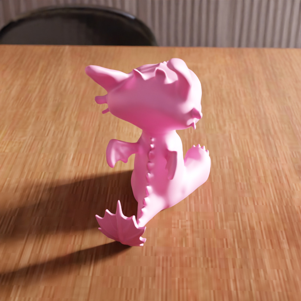 Toothless Dragon Figure STL File - 153 3D print model_6
