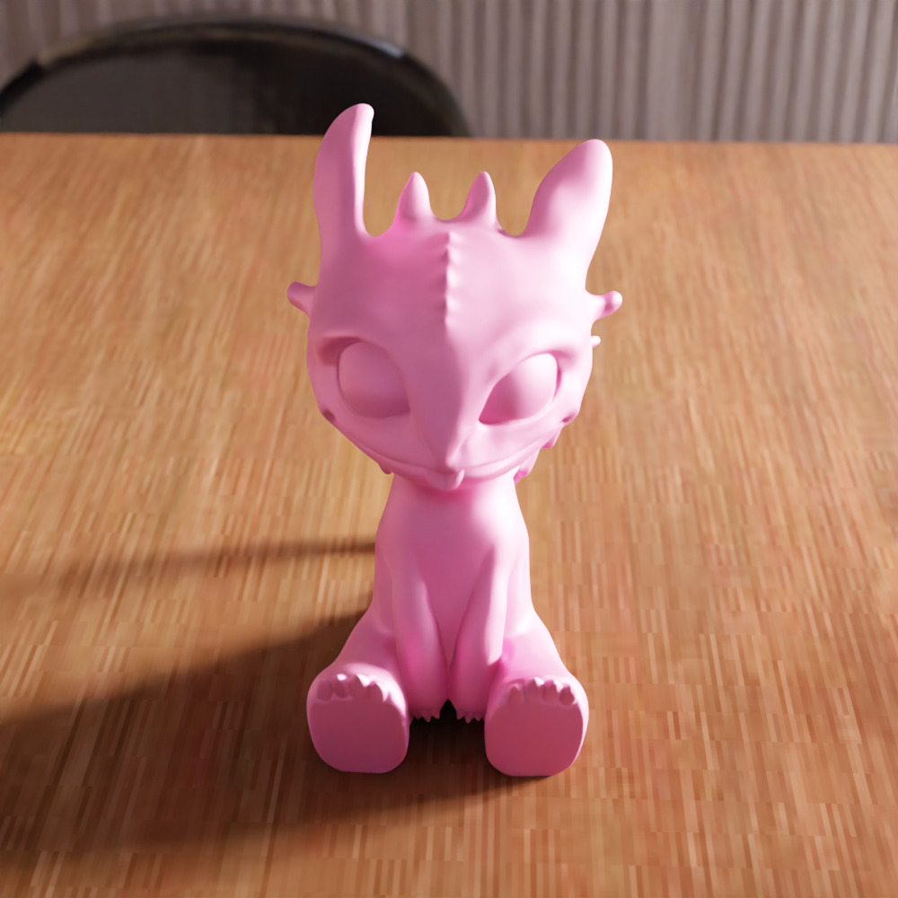 Toothless Dragon Figure STL File - 153 3D print model_7