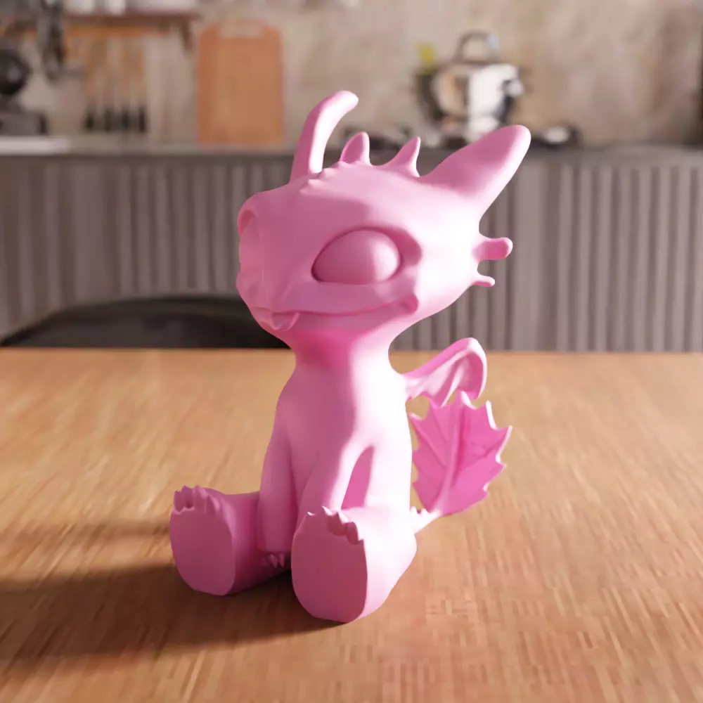 Toothless Dragon Figure STL File - 153 3D print model_0