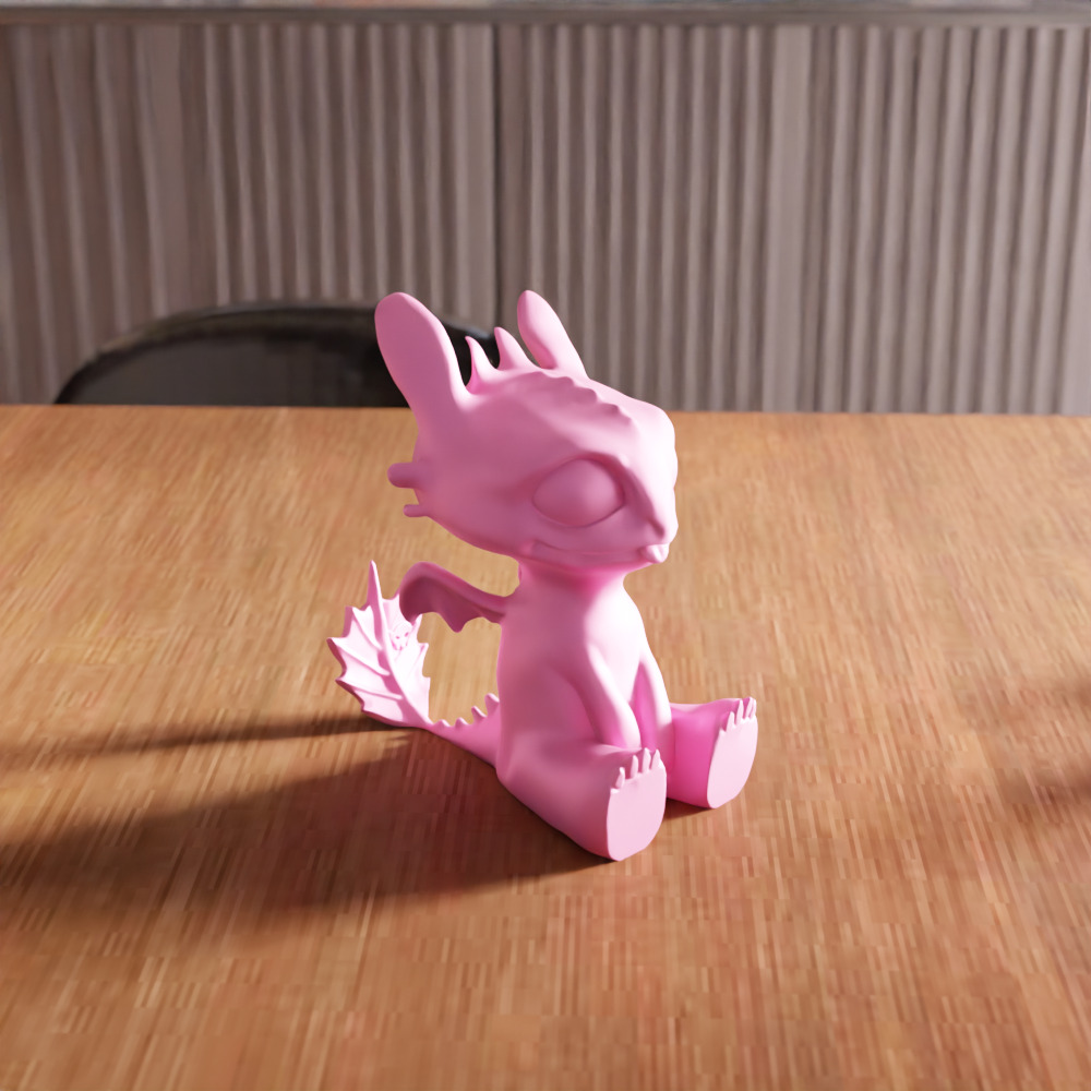 Toothless Dragon Figure STL File - 153 3D print model_4