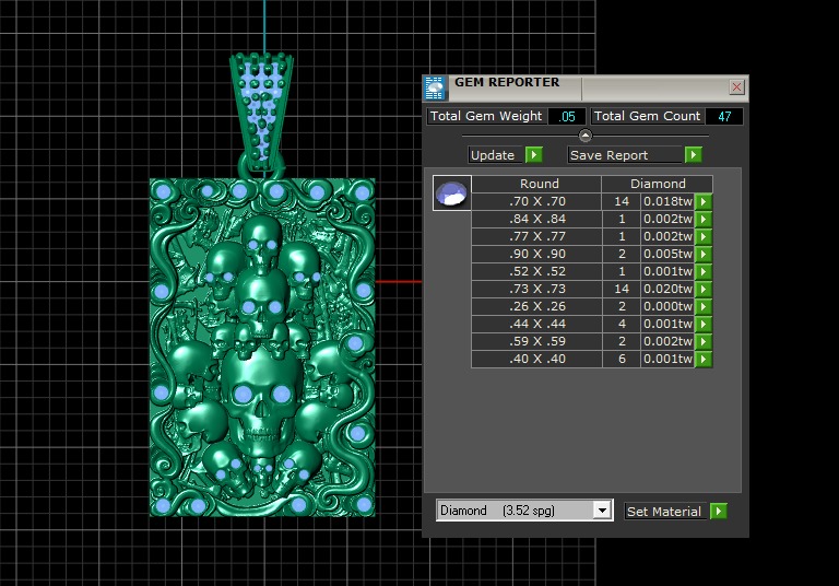 SKULL HEAD PENDANT 3D PRINTABLE MODEL  3D print model_6