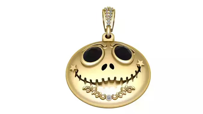 PUMPKIN FACE PENDANT 3D PRINTABLE MODEL