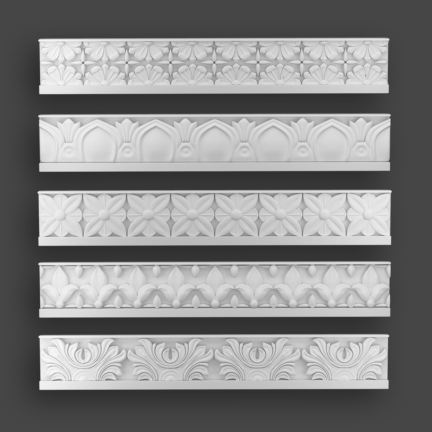 5 Borders Ornamental Pack 4 3D model_12