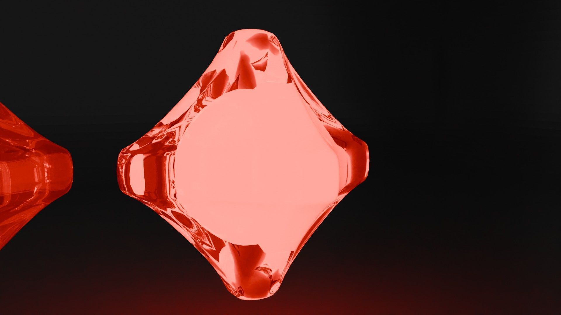 Red Rare Gem Can Be Used In Games As Rare Item 3D model_2