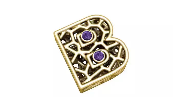 SIMPLE ALPHABET PENDANT 3D PRINTABLE MODEL 