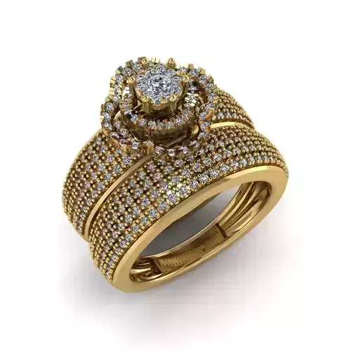 Women Diamond Ring 3dm STL  Render Details - EZ - 0031