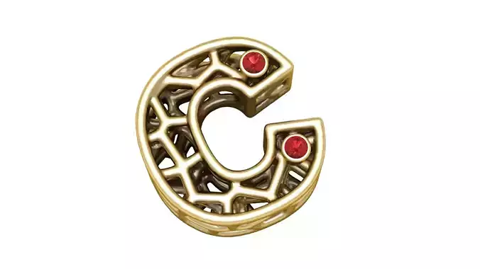 SIMPLE ALPHABET PENDANT 3D PRINTABLE MODEL 