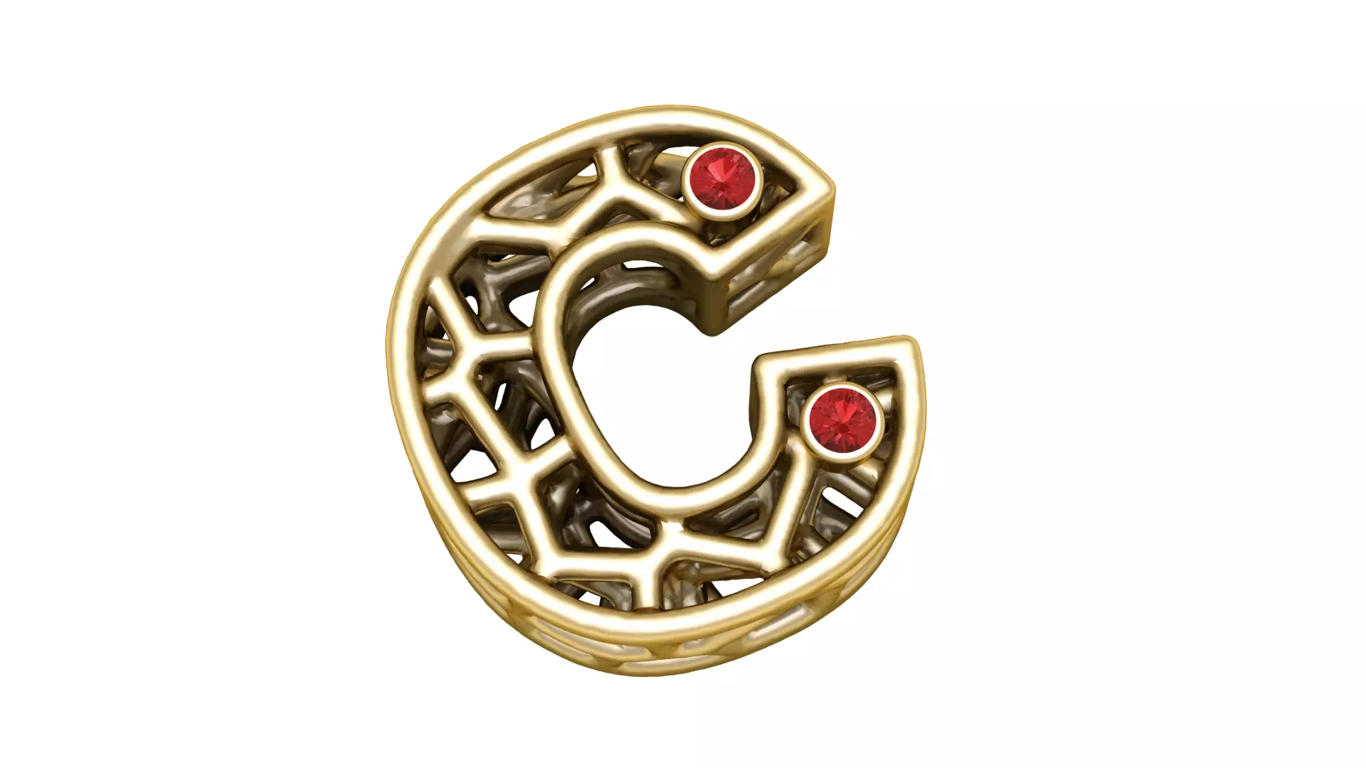 SIMPLE ALPHABET PENDANT 3D PRINTABLE MODEL 3D print model