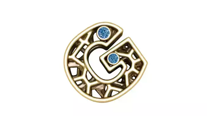 SIMPLE ALPHABET G PENDANT 3D PRINTABLE MODEL 