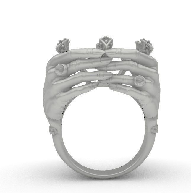 Hands around the gemstone 3D print model_10