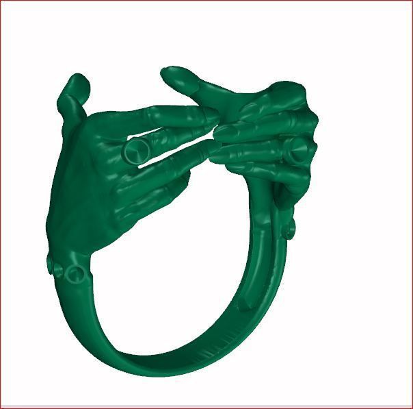 Hands around the gemstone 3D print model_19