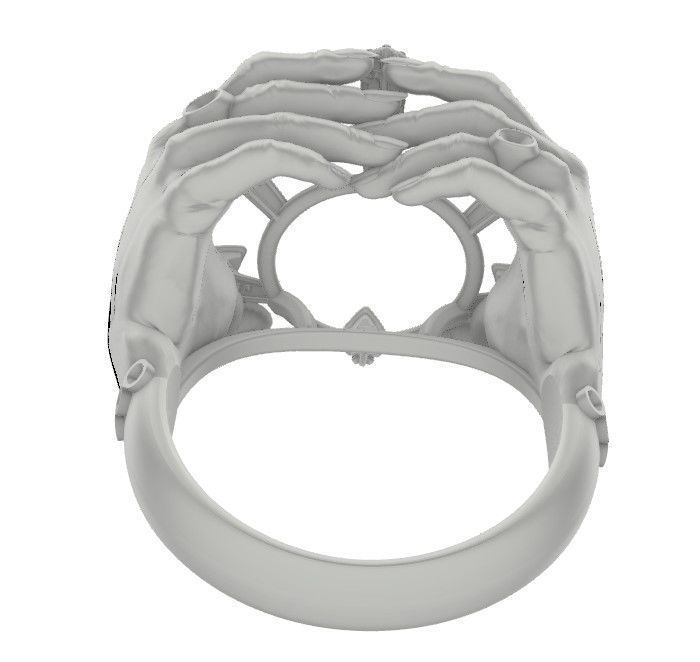 Hands around the gemstone 3D print model_14