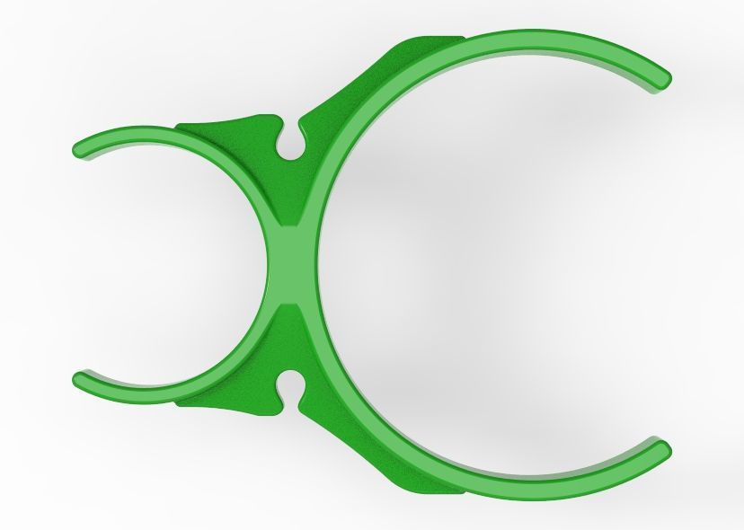 Water Filter Clip 58mm to 101mm 3D print model_3