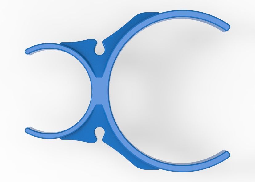 Water Filter Clip 58mm to 101mm 3D print model_46