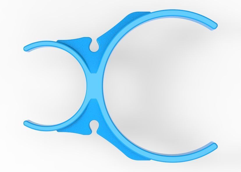 Water Filter Clip 58mm to 101mm 3D print model_45