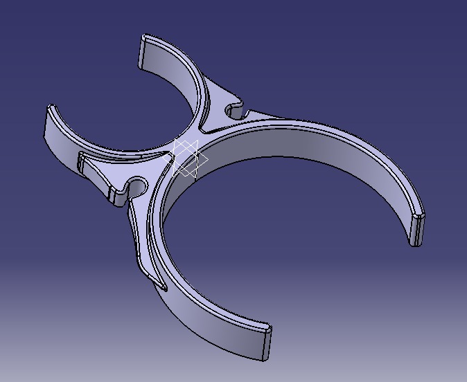 Water Filter Clip 58mm to 101mm 3D print model_7