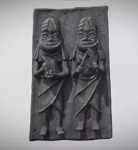 Ama Bronze Relief Plaque II