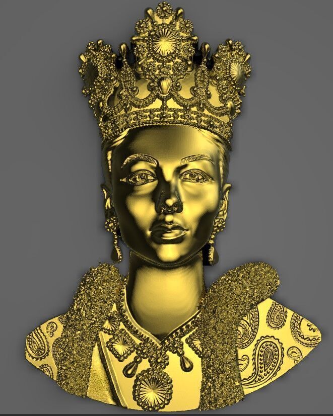 farah diba pendant  3D print model_3