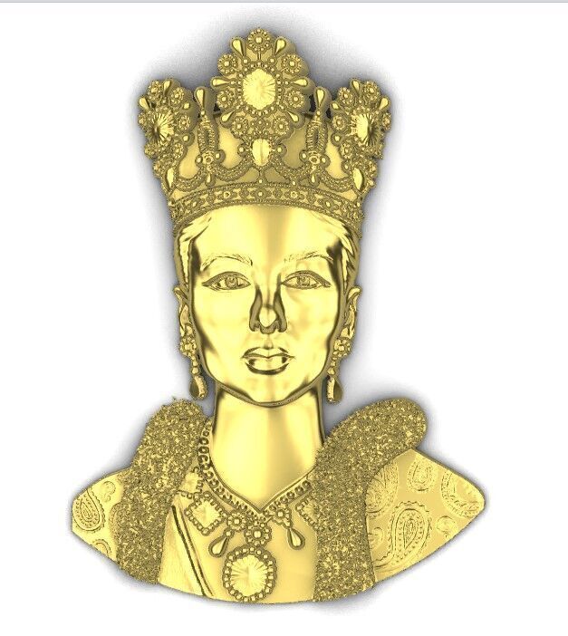farah diba pendant  3D print model_6