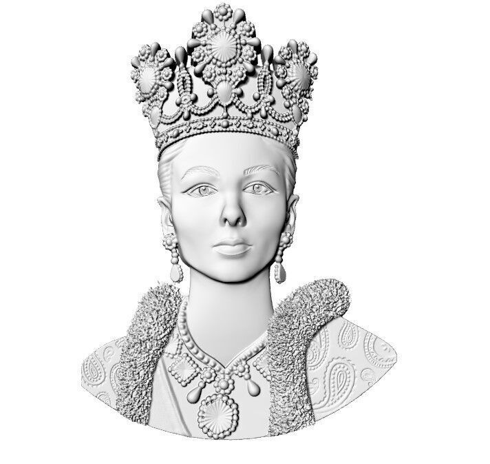 farah diba pendant  3D print model_2