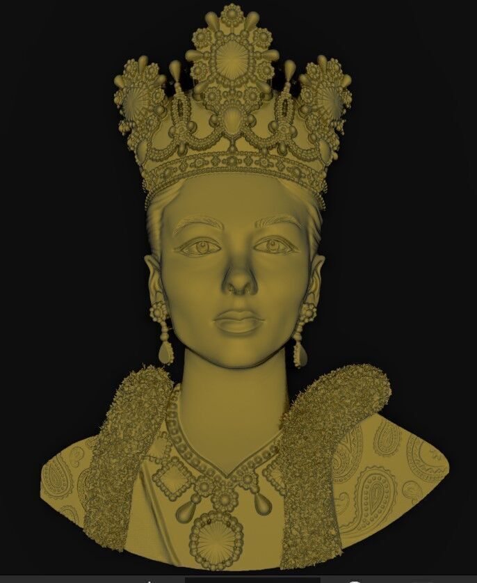 farah diba pendant  3D print model_5