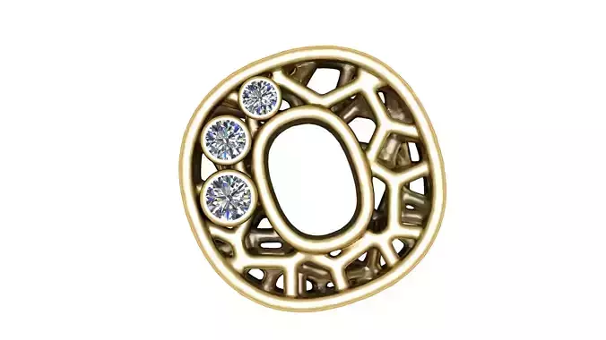 SIMPLE ALPHABET O PENDANT 3D PRINTABLE MODEL 