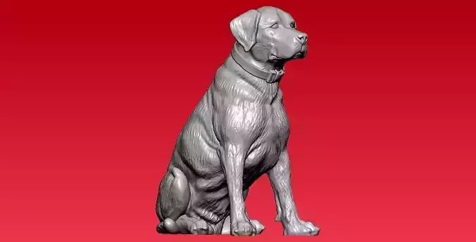The dog is drawn upon request - 3D print