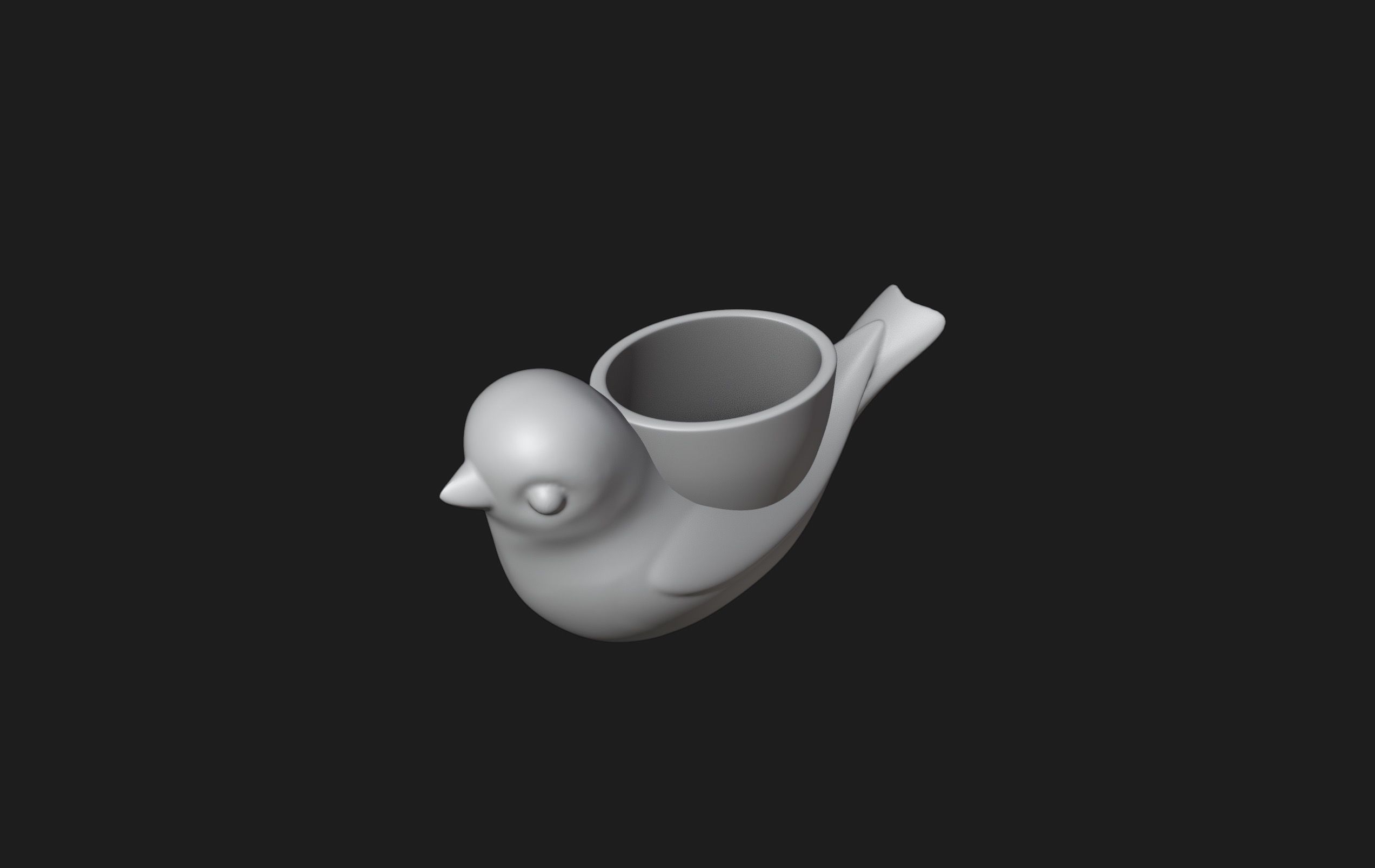 Bird Planter - Pen Holder 3D print model_1