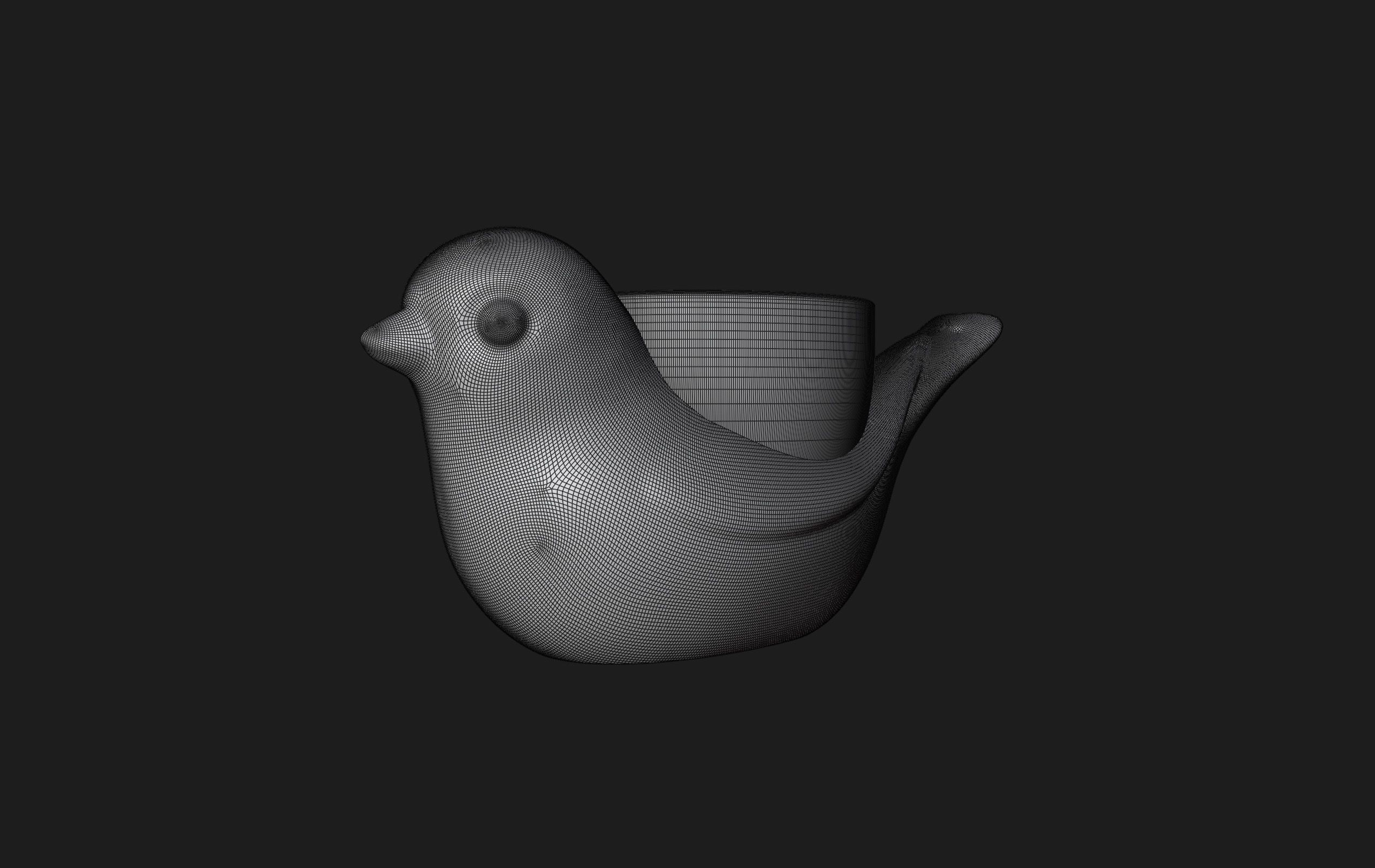 Bird Planter - Pen Holder 3D print model_9
