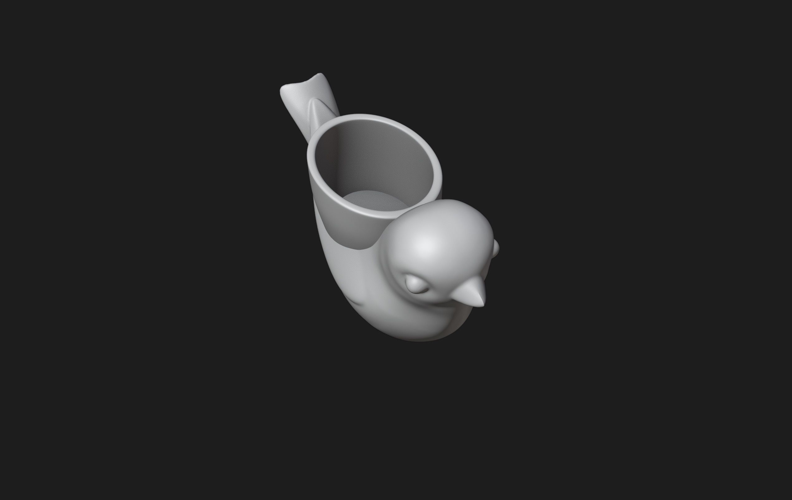 Bird Planter - Pen Holder 3D print model_8