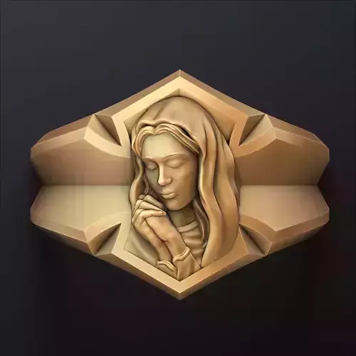 Praying Holy Mary Ring 3D print model