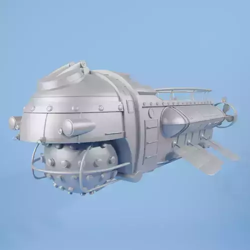  Fast and heavy military reconnaissance submarine 3d model free