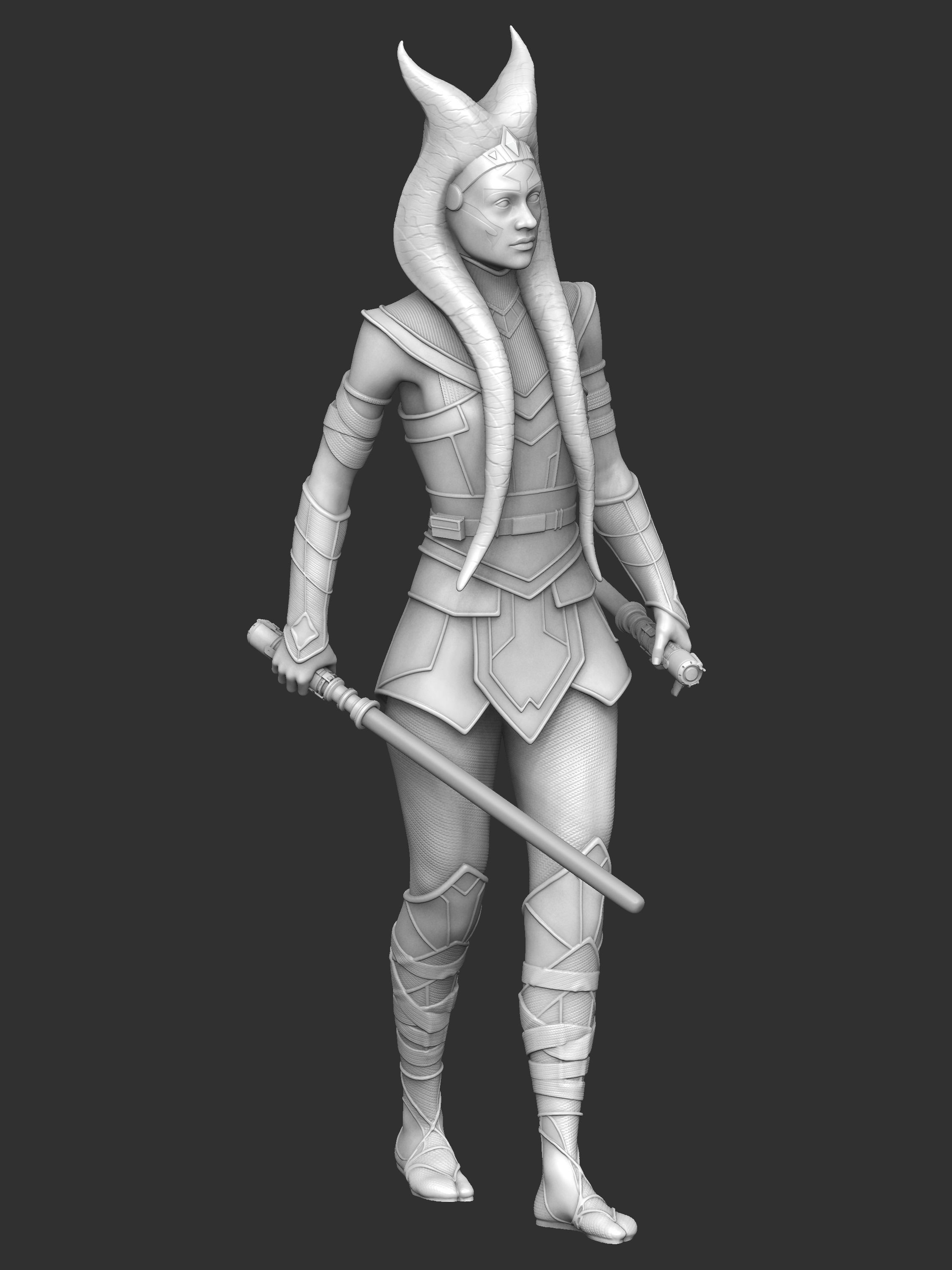 EXCLUSIVE 3D AHSOKA TANO Collectible Figurine 3D print model_15