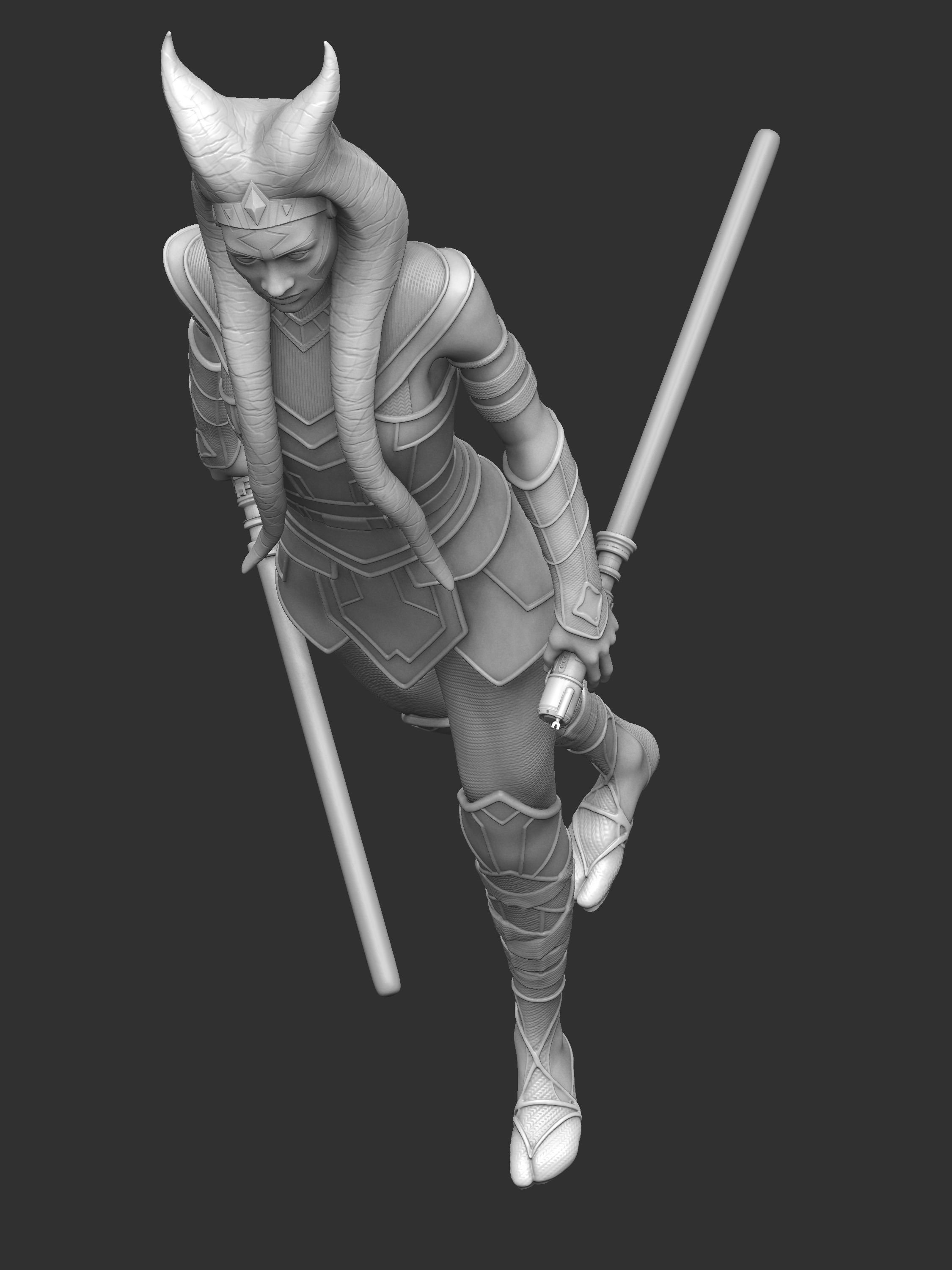 EXCLUSIVE 3D AHSOKA TANO Collectible Figurine 3D print model_2