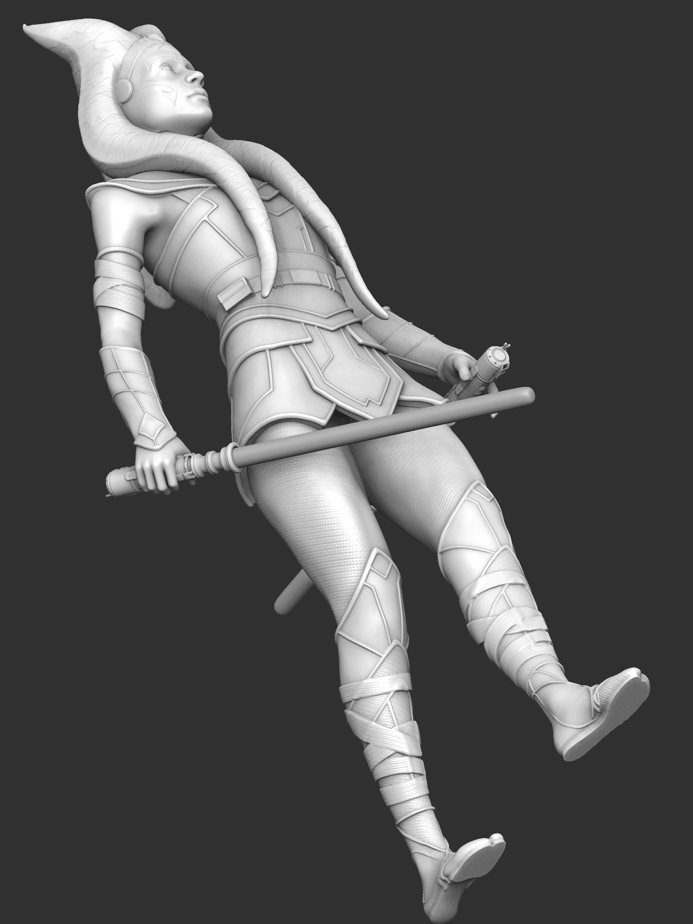 EXCLUSIVE 3D AHSOKA TANO Collectible Figurine 3D print model_19